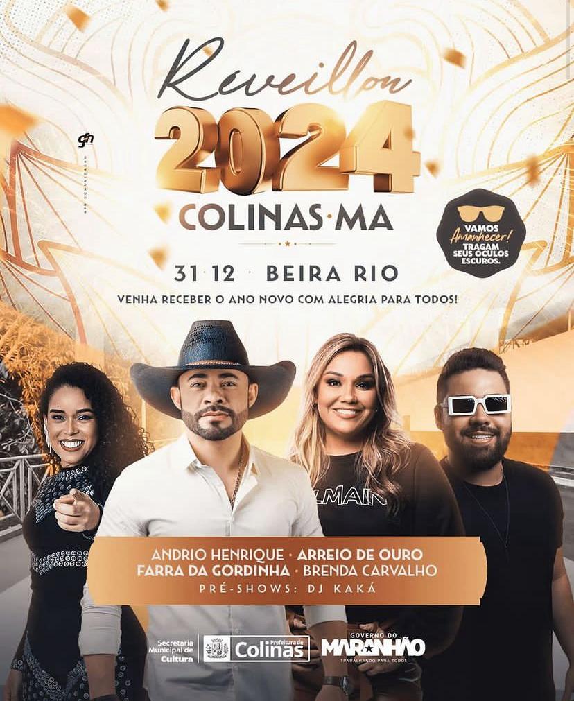 Prefeitura de Colinas divulga atrações do Reveillon 2024