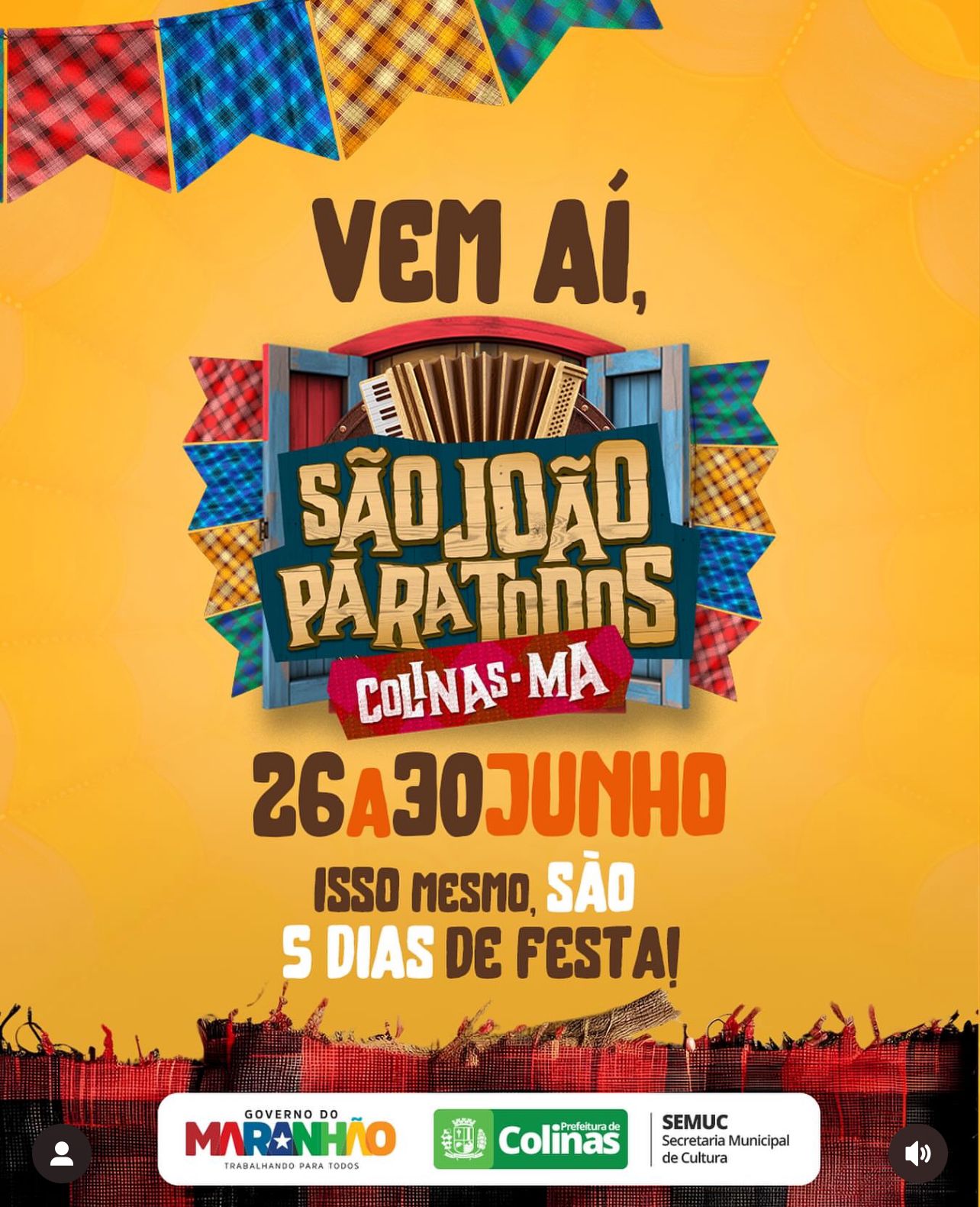 SÃO JOÃO PARA TODOS | Festas juninas em Colinas vão acontecer entre os dias 26 e 30 de junho
